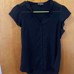 25. Express flutter sleeve black blouse (size XS, lightly used)